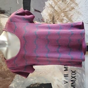 LuLaRoe Navy Pink Tshirt Women L